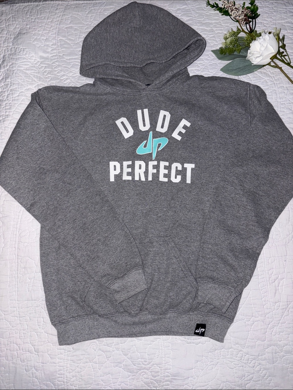Dude Perfect Kids' Gray Logo Hoodie